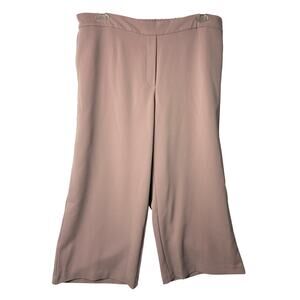 NWT J. Jill Wide Leg Pants Womens XL Dusty Rose Pink Elastic Wasit Stretch